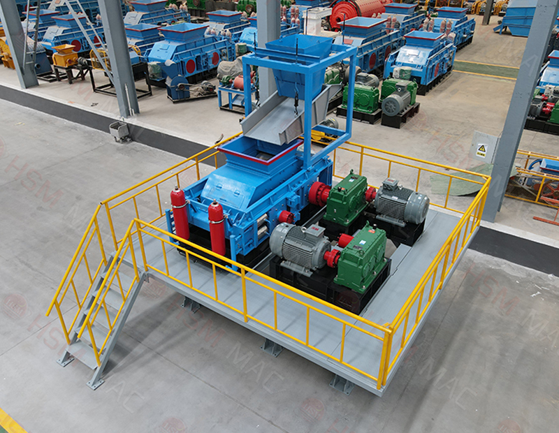 液壓對(duì)輥制砂機(jī)專破鐵礦石/銅礦/錳礦/金礦，細(xì)碎效率提升