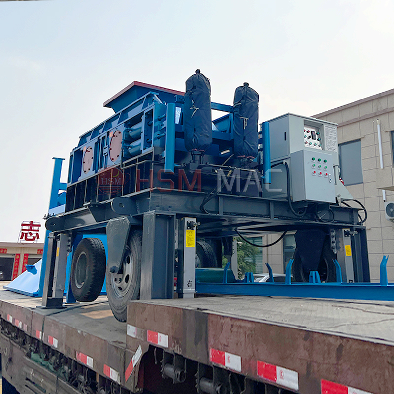 時(shí)產(chǎn)100噸瓜米石移動對輥制砂一體機(jī)型號怎么選?